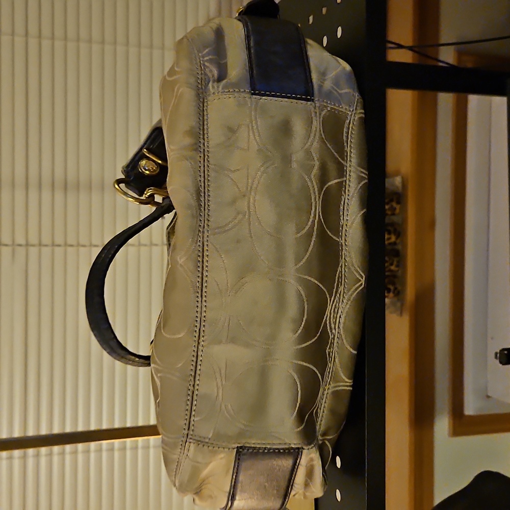 Coach Maggie Black and Gold Shoulder Bag - Picture 5 of 11